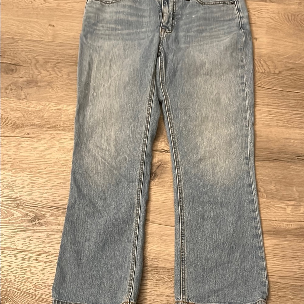 J. Crew Factory Mid Rise Flare Crop Women's Blue Jeans SZ 27P